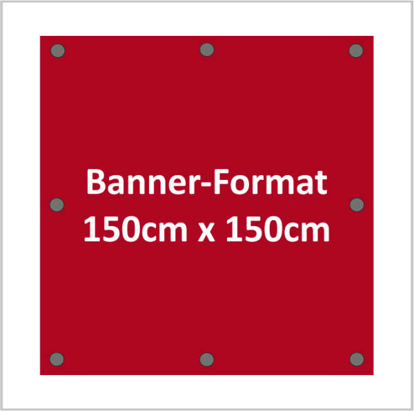 frontlitbanner 150cm x 150cm mit Ösen